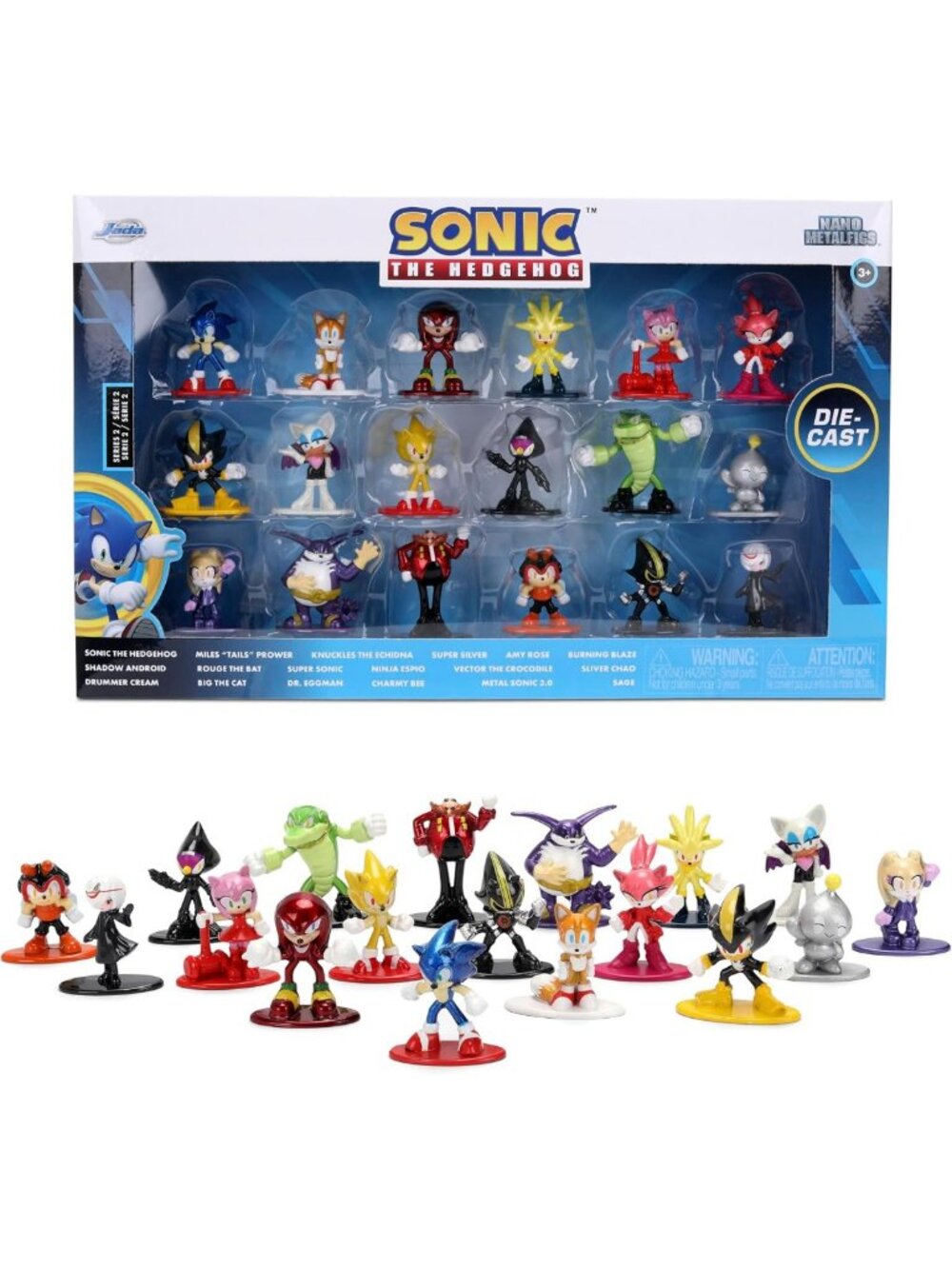 Die-Cast Sonic the Hedgehog 18 Pack Figure Set - Includes Sonic, Shadow & More!